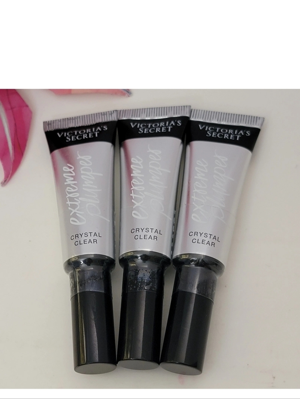 3 pk VICTORIA SECRET EXTREME PLUMPER CRYSTAL CLEAR 0.38 oz SEALED